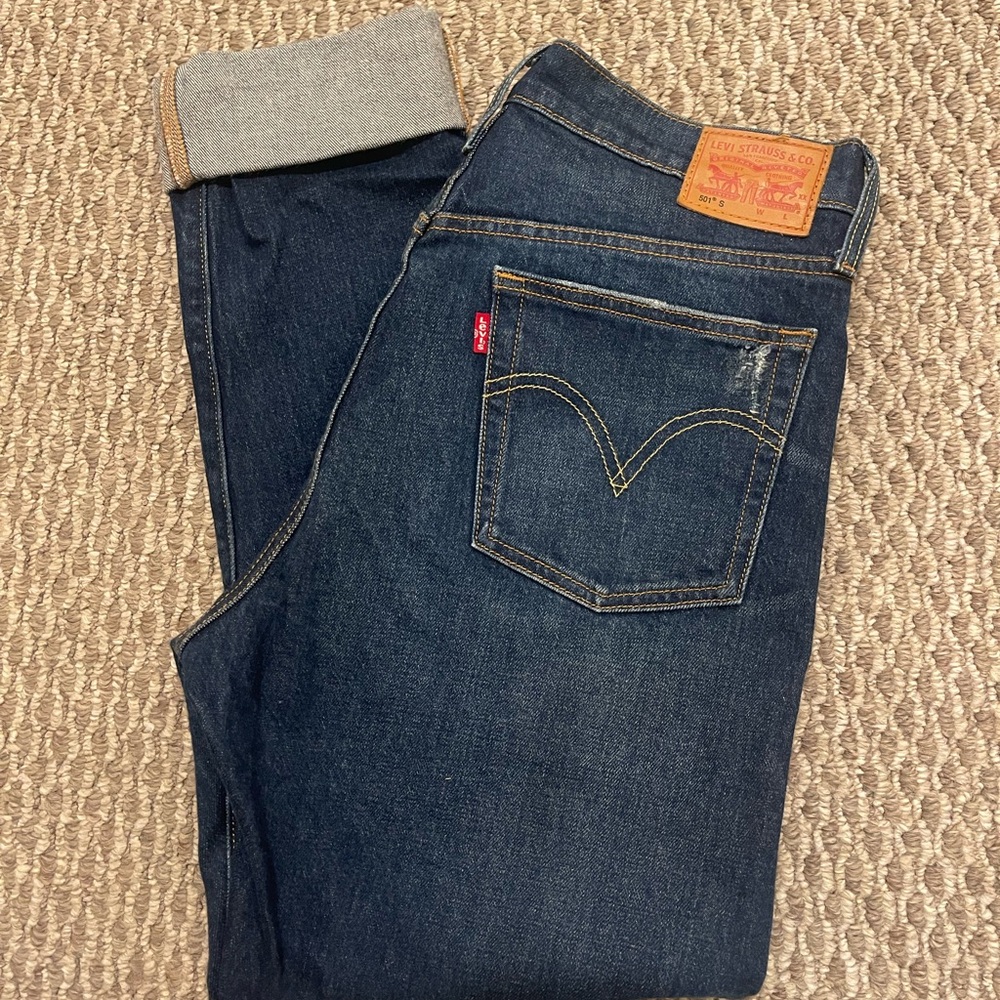 Levi's 501 Blue Straight Jeans W30 L32